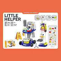 Набір для прибирання 667-66 (8) пилосос на батарейках, візок, відро з віджимом, швабра, мітли, знаки