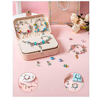 Набір прикрас DLS 1133 (48) 12 основ браслетів, шарми, шкатулка, в коробці