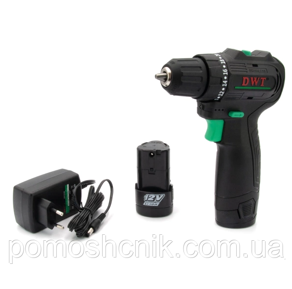 Акумуляторний дриль шуруповерт DWT ABSP-12 DN-2 (Безщітковий), фото 1