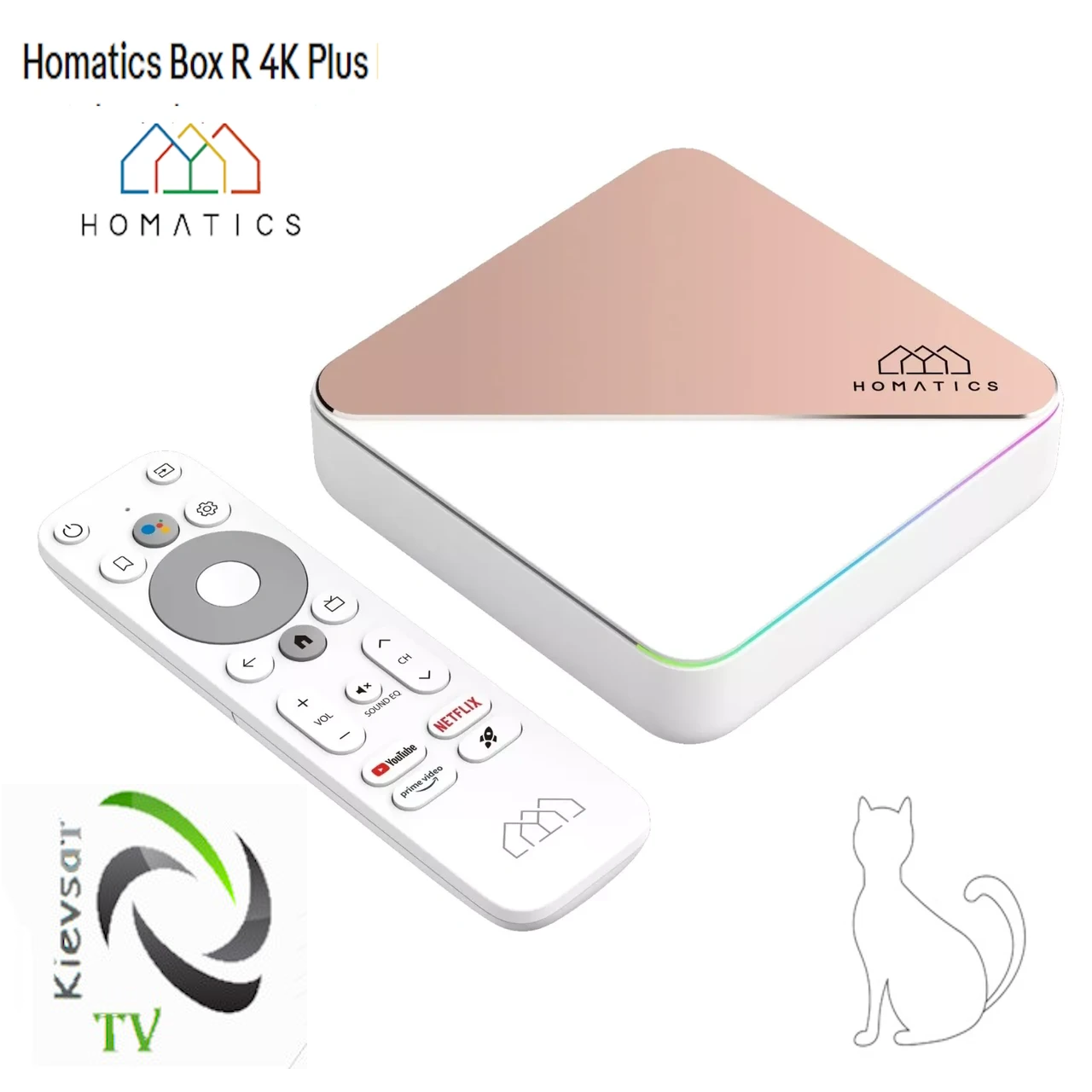 Homatics Box R 4K Plus | медіаплєр Android TV з сертіфікованим Netflix, Dolby VISION, Dolby ATMOS, DFS WiFi, фото 1