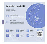 Вагінально-кліторальний стимулятор Womanizer Blend Vibrant Blue, вібрація + вакуум, 2 мотори - SX2142, фото 8