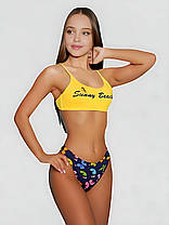 Купальник раздельный ДВУХСТОРОННИЕ ПЛАВКИ SISIANNA 4879 Женя желтый (В НАЛИЧИИ ТОЛЬКО 42 44 46 48 50 УКР р-ры), фото 4