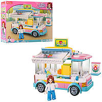 Конструктор SLUBAN M38-B0797 "Girls Dream": Автобус медичної допомоги, 195 деталей