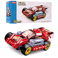 Конструктор SLUBAN M38-B0801A "Power Bricks": Спортивна машина інерційна червона, 48 деталей