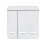 Бездротовий вимикач електроприладів/освітлення 10А RF433 + 3 реле + батарейка 3 кнопки, фото 2