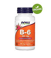 NOW Foods, Вітамін В6, b6, 100 мг, 100 капсул
