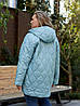 Р-ри 42-52 Легка стьобана весняна куртка з капюшоном, фото 3
