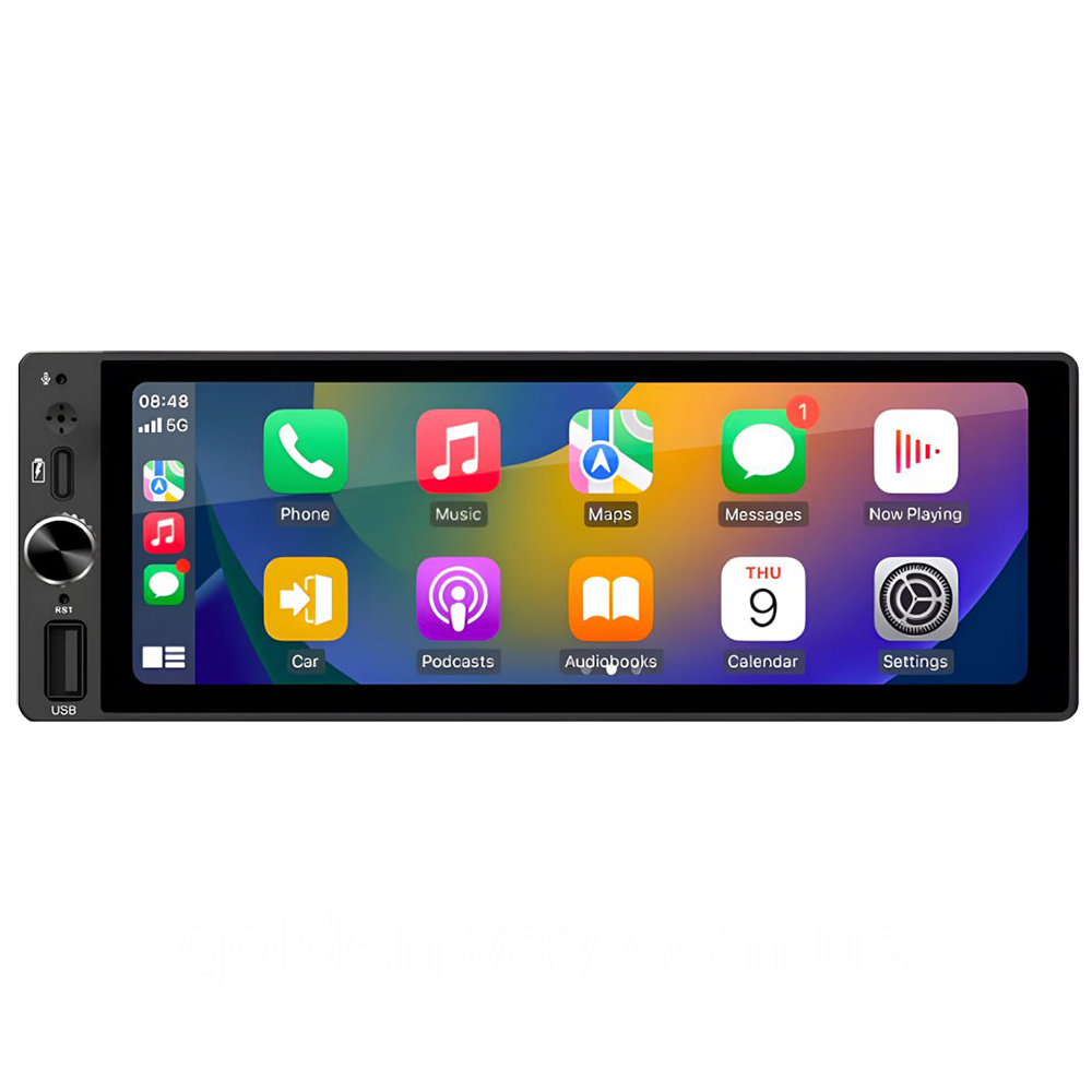 Автомагнітола 1DIN MP5 DriveX LNX-686 Bluetooth великий екран Apple CarPlay Android Auto Linux вхід для камери