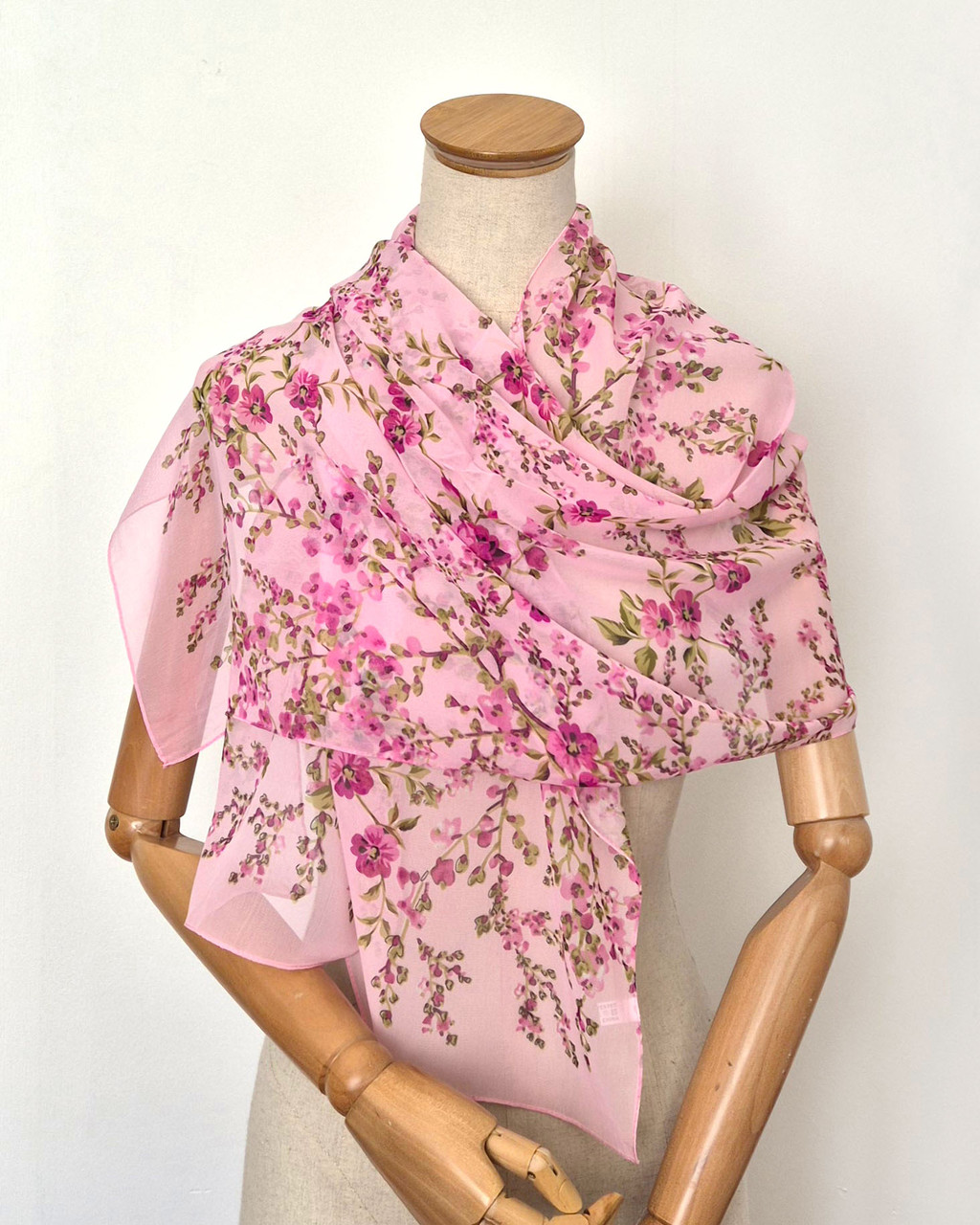 Шарф весняних шифоновий тонкий Флоренсіта Сакура, фото 1