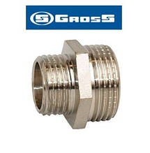 Ніпель 1-1/4"х3/4" ЗЗ нікельований Gross SF