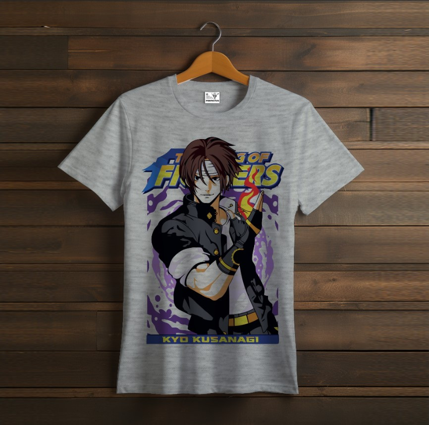 Футболка унісекс з принтом Kyo Kusanagi, The King of Fighters, відеогра, аніме, Кійо Кусанагі