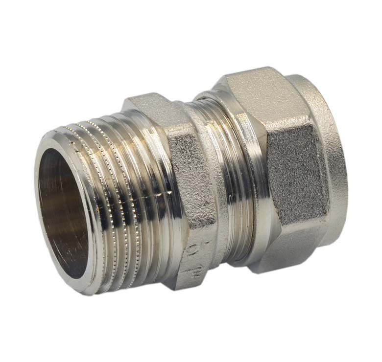 Муфта обтискна перехідна Bonomi DN 26x3/4"(НР) для металопластикових труб (Італія) 39012606, фото 1