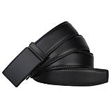 Набір — чоловічий шкіряний ремінь автомат і гаманець-шум. Чоловічий подарунковий набір у коробці (чорний), фото 6