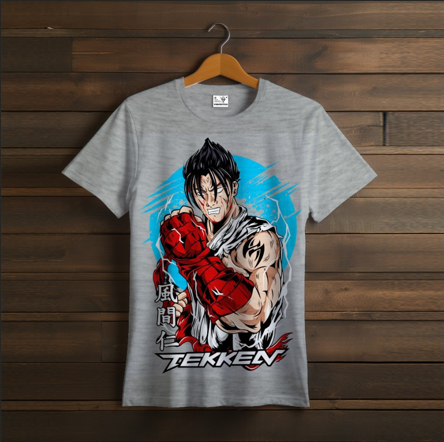 Футболка унісекс з принтом  Jin Kazama, EX Tekken 8, King, відеогра, герой, персонаж, аніме