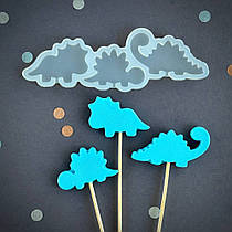 Силіконовий молд для льодяників "Динозаври 3"