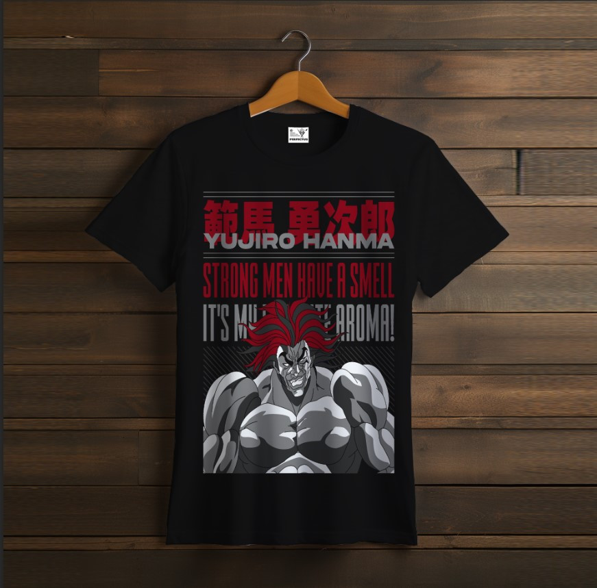 Футболка унісекс з принтом Baki the Grappler, Боєць Бакі, манга, аніме, Юдзіро Ханма