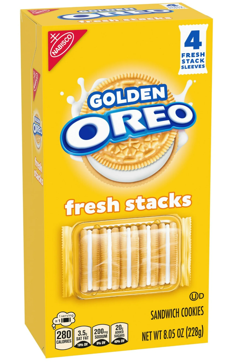 Печиво Oreo Fresh Stacks Golden Sandwich Cookies 228г, фото 1