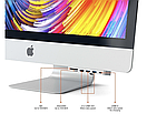 Хаб адаптер Satechi Aluminum Type-C Clamp Hub Pro для iMac сріблястий з USB-C портами та слотами для карт пам'яті, фото 4