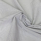 Сорочкова бавовняна смужка сіро-біла1*1,5мм, фото 4