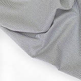 Сорочкова бавовняна смужка сіро-біла1*1,5мм, фото 8