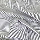 Сорочкова бавовняна смужка сіро-біла1*1,5мм, фото 10