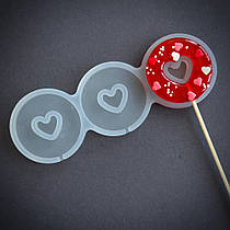 Силіконовий молд для льодяників "Коло з серцем наскрізь"