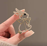 Брошка Зайчик