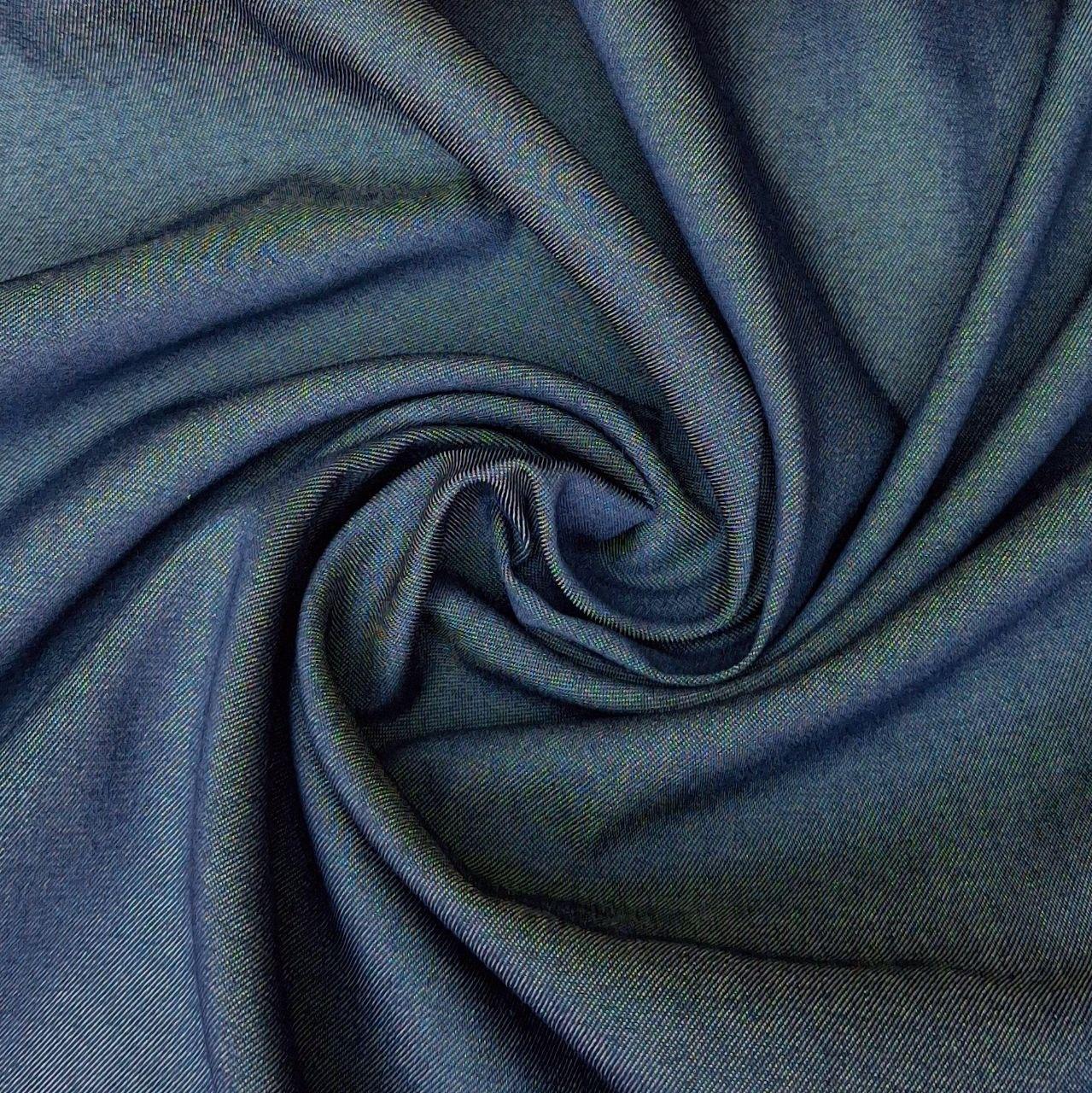 Джинс стрейч сорочковий тонкий темно-синій, фото 1