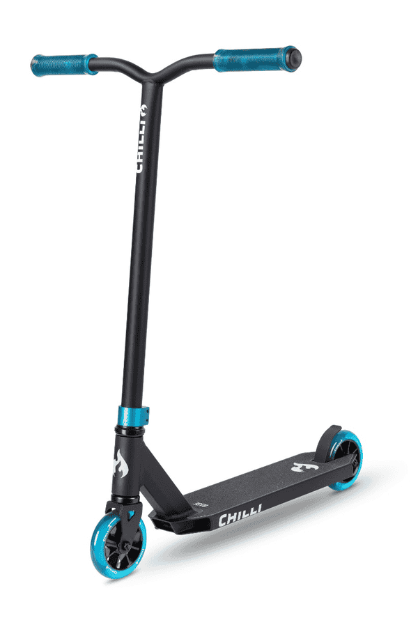 Самокат трюковий професійний CHILLI PRO SCOOTER Base, Black/Blue чорний/синій матовий, фото 1