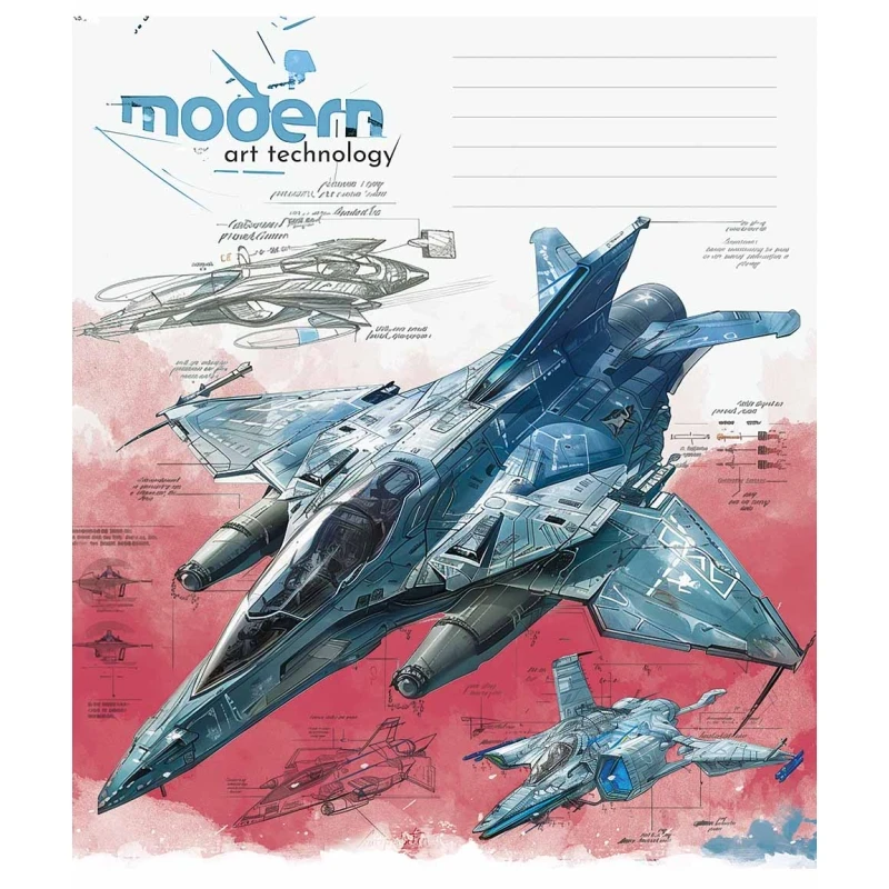 Зошит 24 аркуші у лінію Школярик Modern Art,Technology 024-3442L