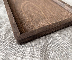 Сервірувальна підставка під столові прилади з дерева (26х14х2 см) коричнева, фото 2