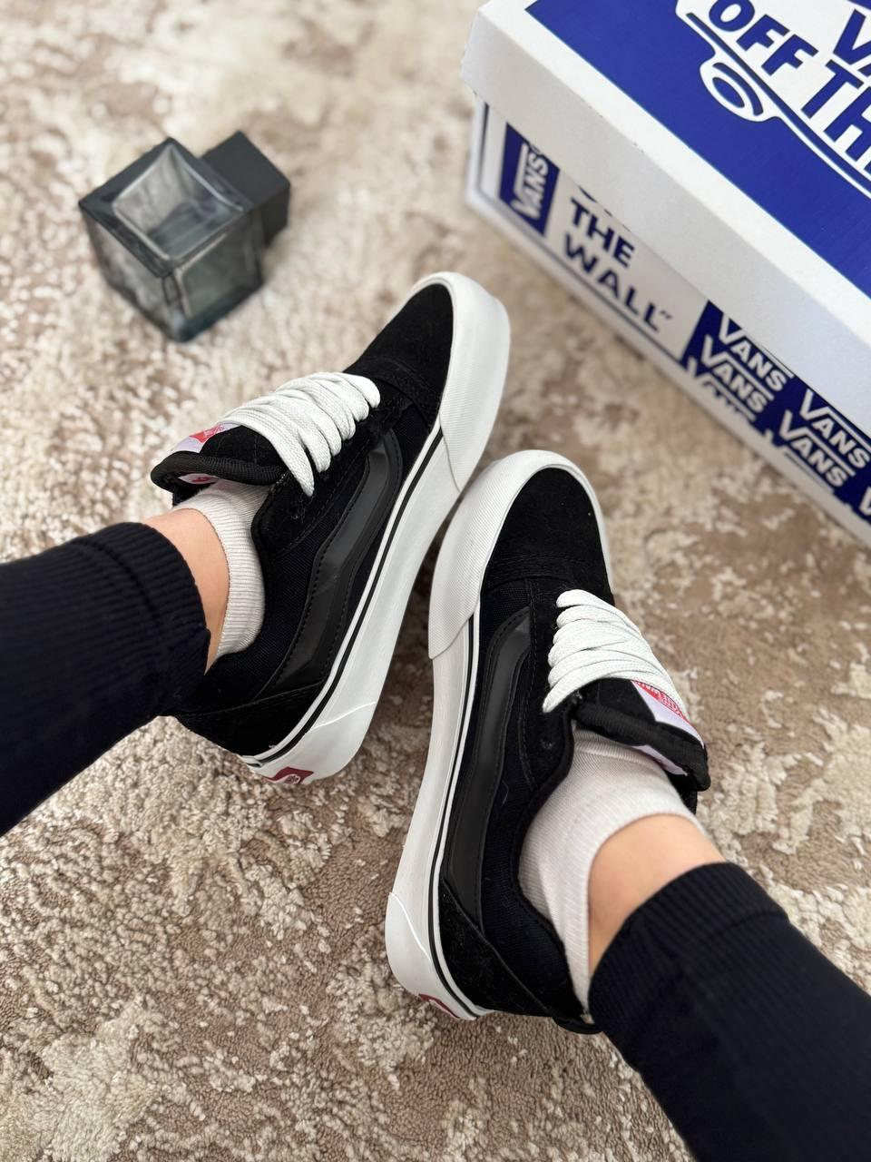 Кеди Vans KNU Skool Black Ванс Кну Скул низькі унісекс чорні демісезон замшеві