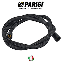 Душовий водовідштовхувальний шланг чорний 1,5 м з поліетилену Chromalux Zero Black м'який стійкий до хлору