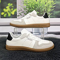 Кросівки-кеди жіночі Gipanis білі з сірим еко-шкіра 4802, фото 3