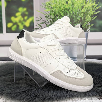 Кросівки-кеди жіночі Gipanis білі з сірим еко-шкіра 4804, фото 1