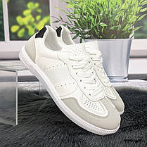 Кросівки-кеди жіночі Gipanis білі з сірим еко-шкіра 4804, фото 5