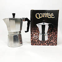 Кавоварка гейзерна з нержавіючої сталі UNIQUE UN-1912 270 мл, комфортний кава кожен день.