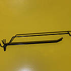 Гачки торгові одинарні 200 мм з цінникотримачем для перфораціі, колір чорний, шаг 25 мм, фото 4