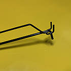 Гачки торгові одинарні 200 мм з цінникотримачем для перфораціі, колір чорний, шаг 25 мм, фото 5