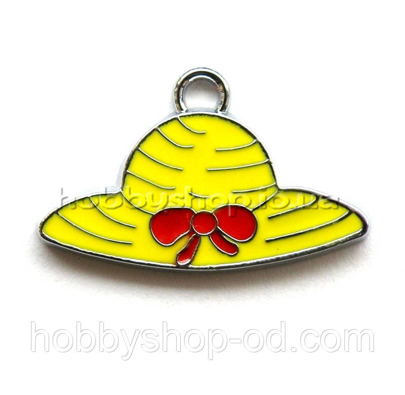 Підвіска з емаллю Капелюшок (2,6*1,6 см), фото 1