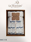Подарунковий набір рушників La Maison, 3 шт. Inca Mavi
