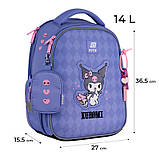 Рюкзак Kite Education каркасний 555S-2 Kuromi, 36.5х27х15.5 см, 14 л, 115-130 см, фото 3