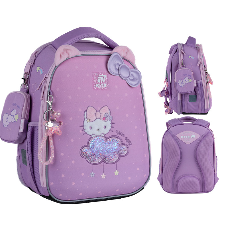 Рюкзак Kite Education каркасний 555S Hello Kitty, 36.5х27х15.5 см, 14 л, 115-130 см