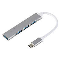 Хаб Type-C 3.1 на 4 порти USB 3.0 для MacBook, iMac, iPad