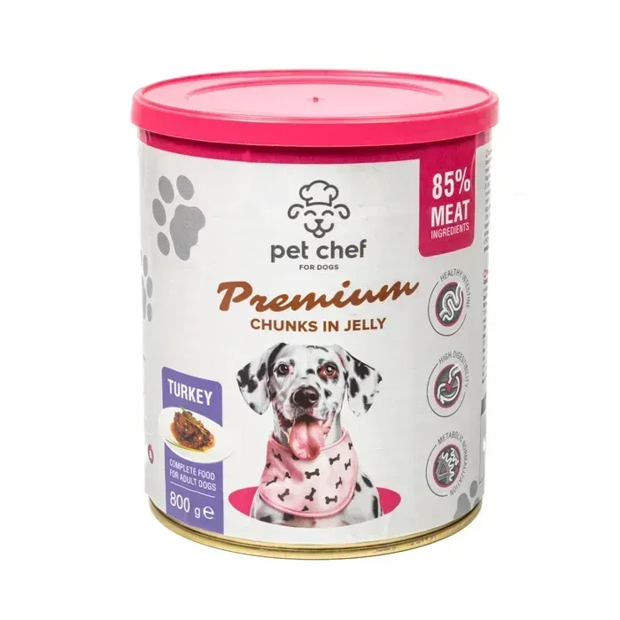 Pet Chef консерва для собак 800 г (індичка)