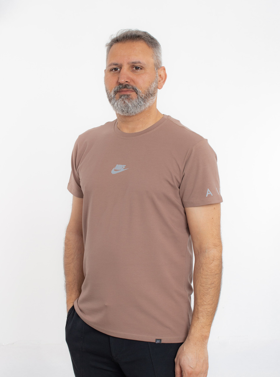 Чоловіча футболка Nike NM-2501 (рукав) капучіно