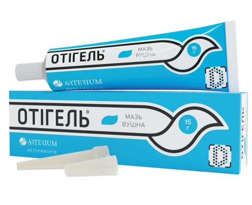 Отігель мазь для лікування отиту у собак і кішок, 15 г