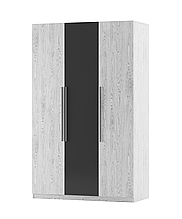 Шафа 3Д з ДСП в спальню Лілея Нова Артвуд світлий/Антрацит Світ Меблів