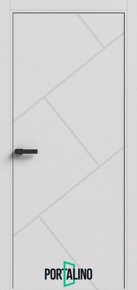 Двері міжкімнатні Порталіно FB-05 біла емаль з врізкою під замок