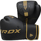 Боксерські рукавиці RDX F6 Kara Matte Golden 6 унцій (капа в комплекті), фото 7